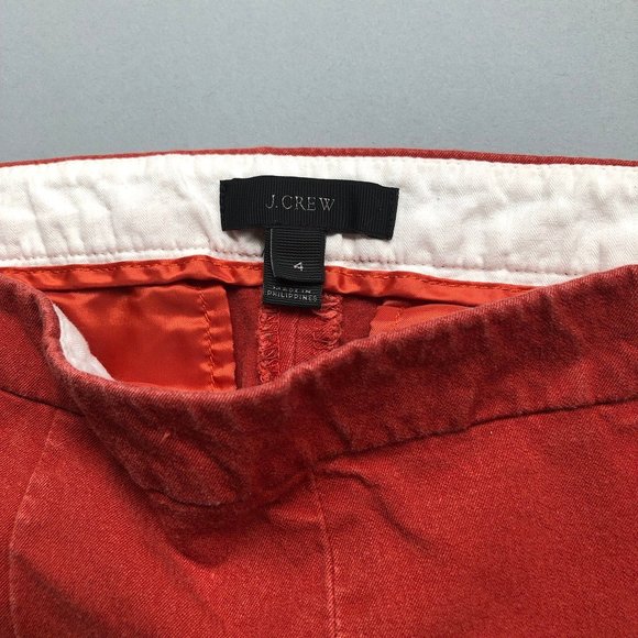 J. Crew Brick Orange Red Pants Size 4 - Picture 2 of 13